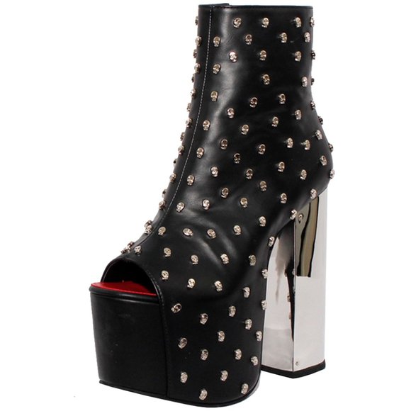 Womens Charla Tedrick Skully Platform Boot - Picture 2 of 5